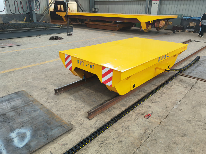 Káblový elektrický plochý vozík s železnicou 10 ton